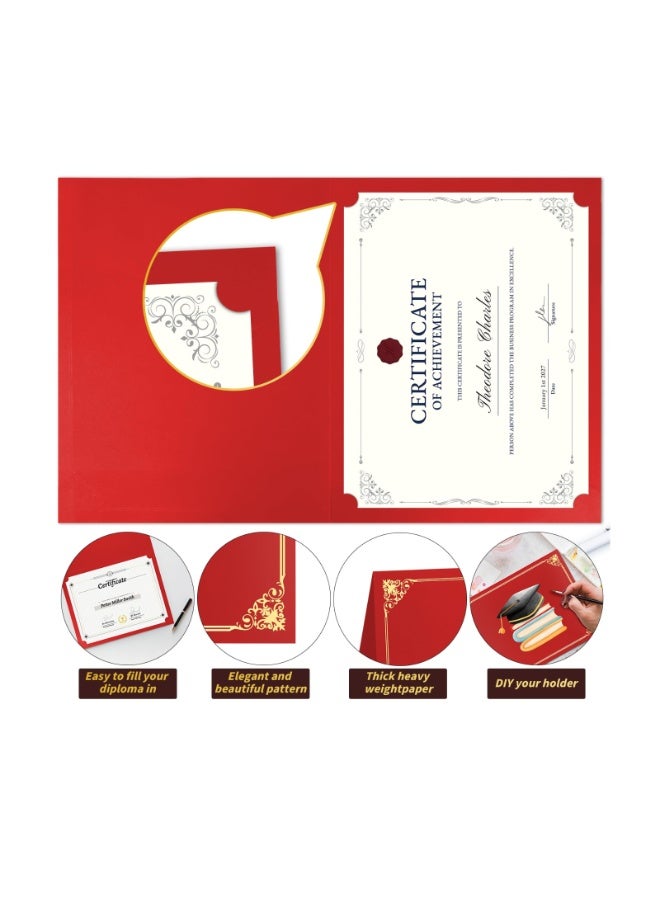 Kalon A5 Hardcover Certificate Holder RED - Image 4